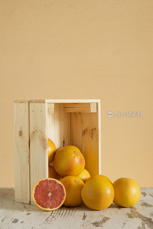 Fresh ruby red grapefruit